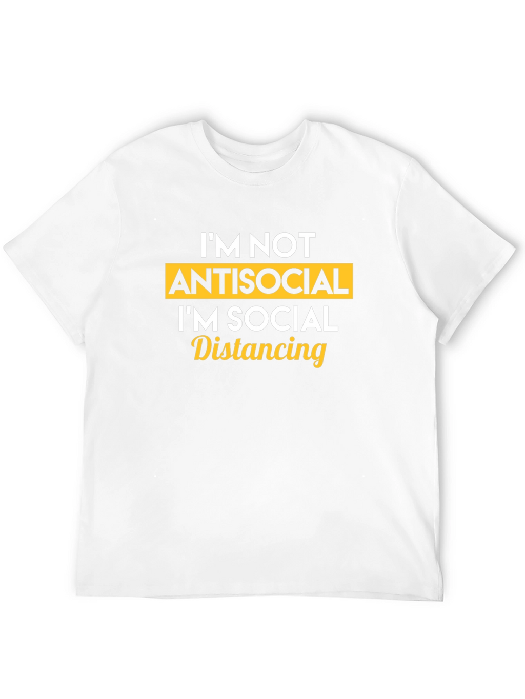 Funny Social Distancing Graphic Tee - Black