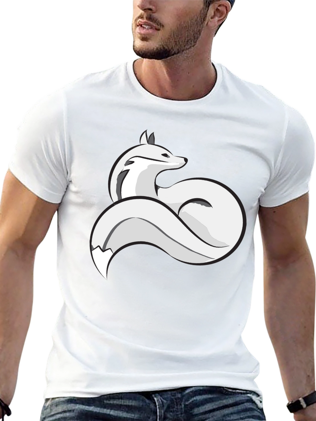 Fox Graphic T-Shirt - Stylish Crew Neck Tee
