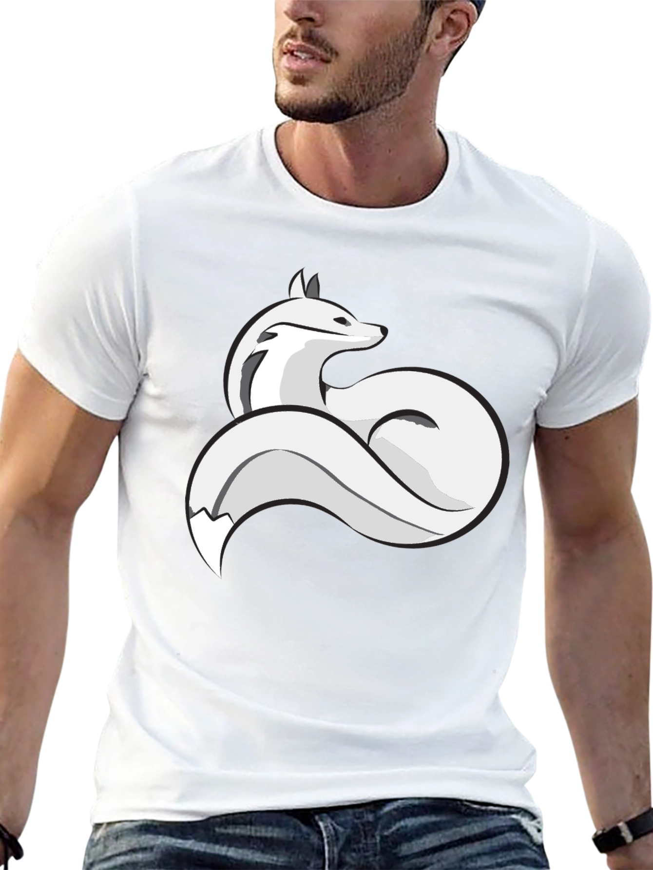 Fox Graphic T-Shirt - Stylish Crew Neck Tee