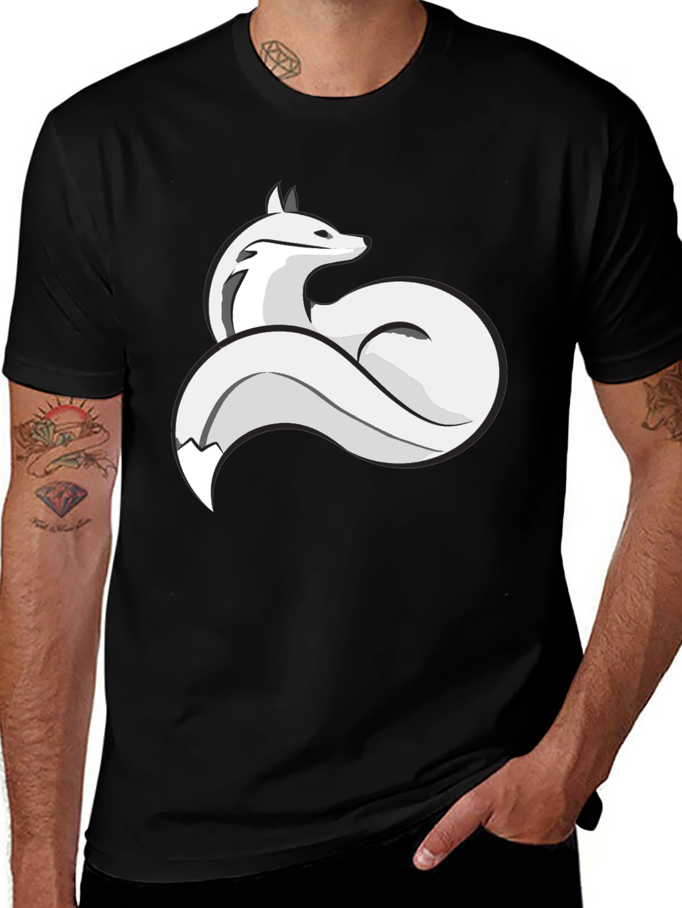 Fox Graphic T-Shirt - Stylish Crew Neck Tee