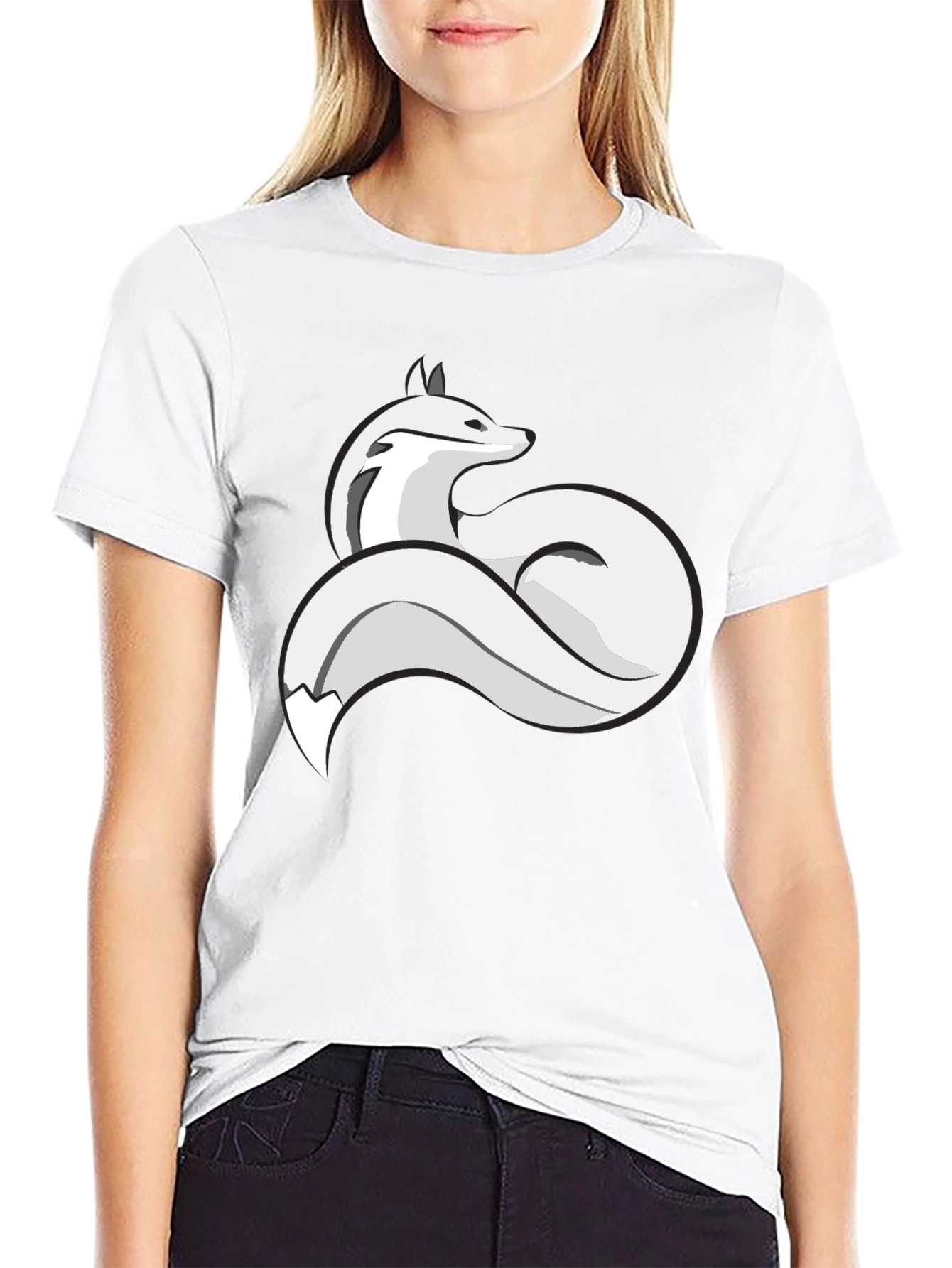 Fox Graphic T-Shirt - Stylish Crew Neck Tee