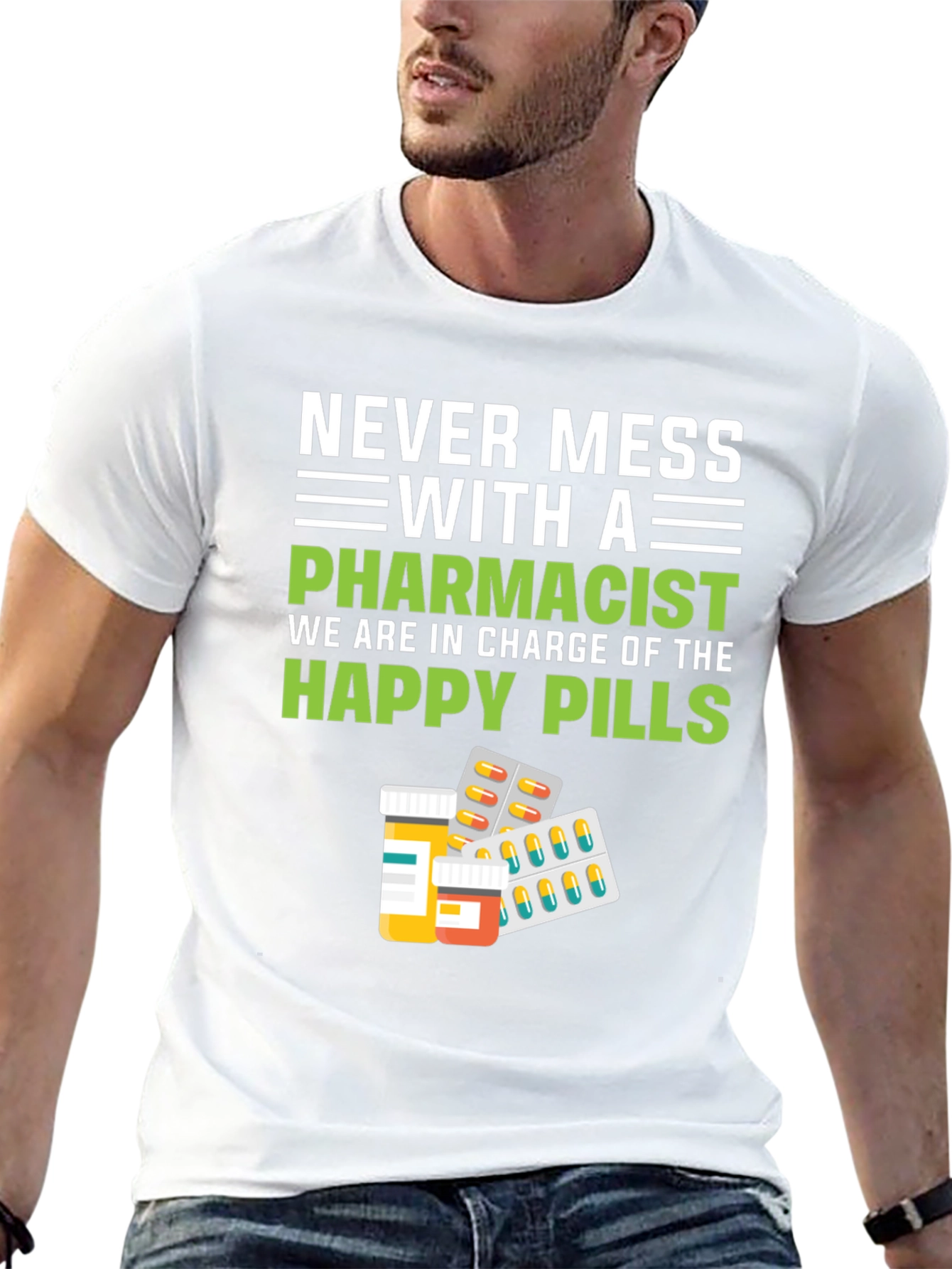 Pharmacist Happy Pills T-Shirt - Funny Pharmacy Tee
