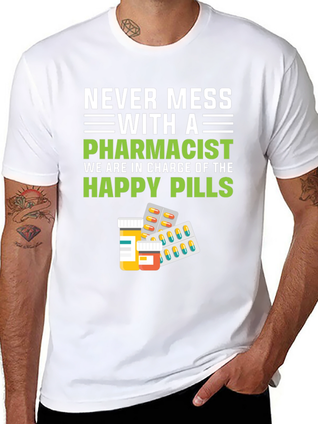 Pharmacist Happy Pills T-Shirt - Funny Pharmacy Tee