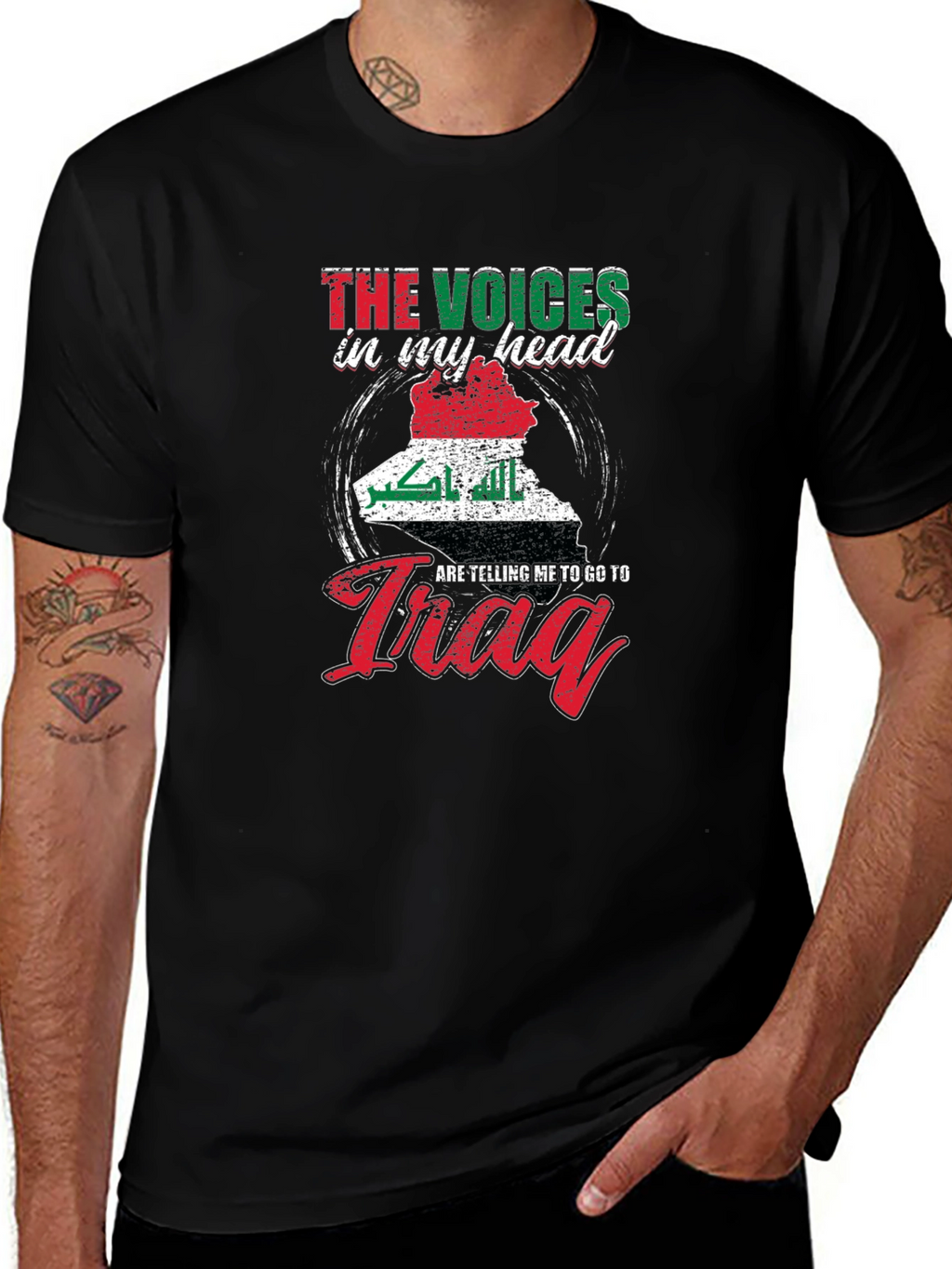 Voices In My Head Iraq Map T-Shirt