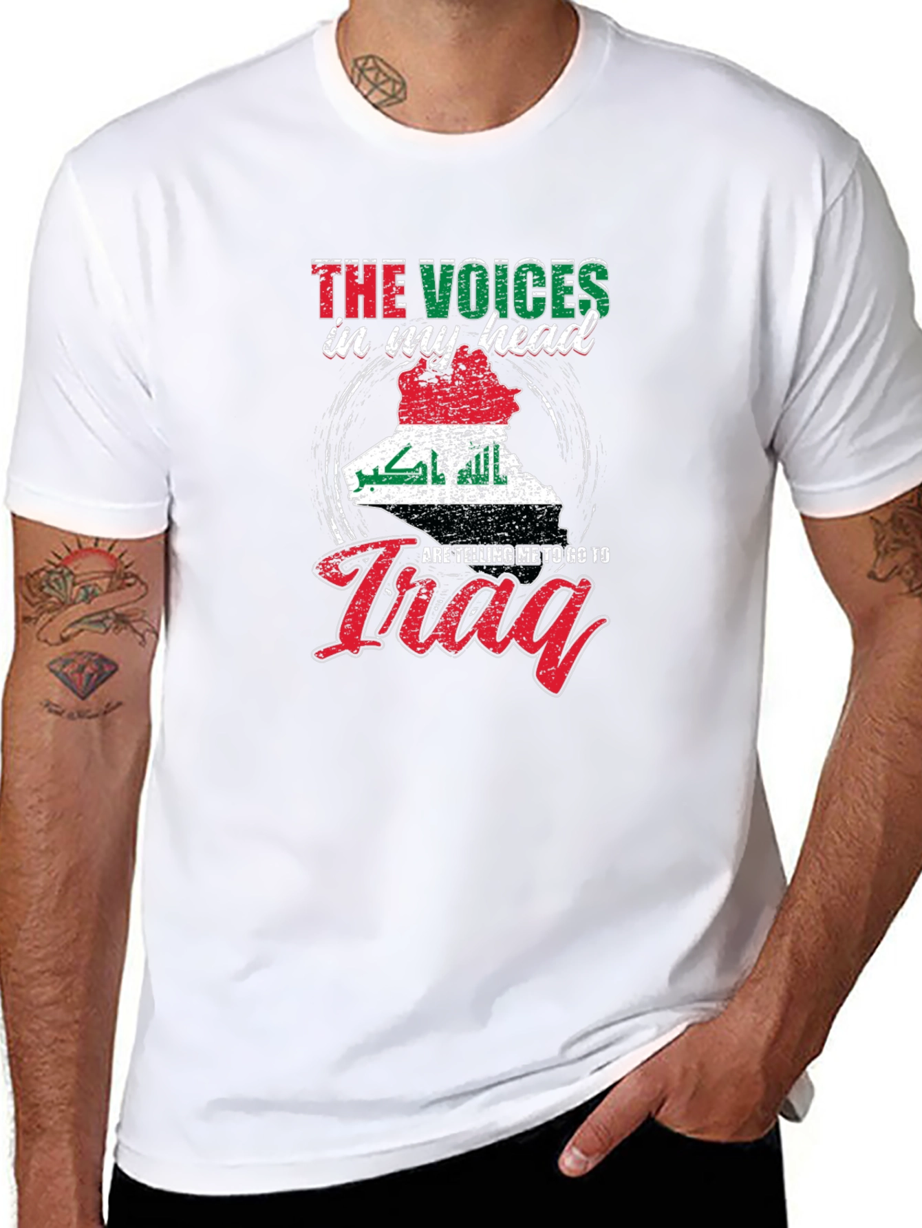 Voices In My Head Iraq Map T-Shirt