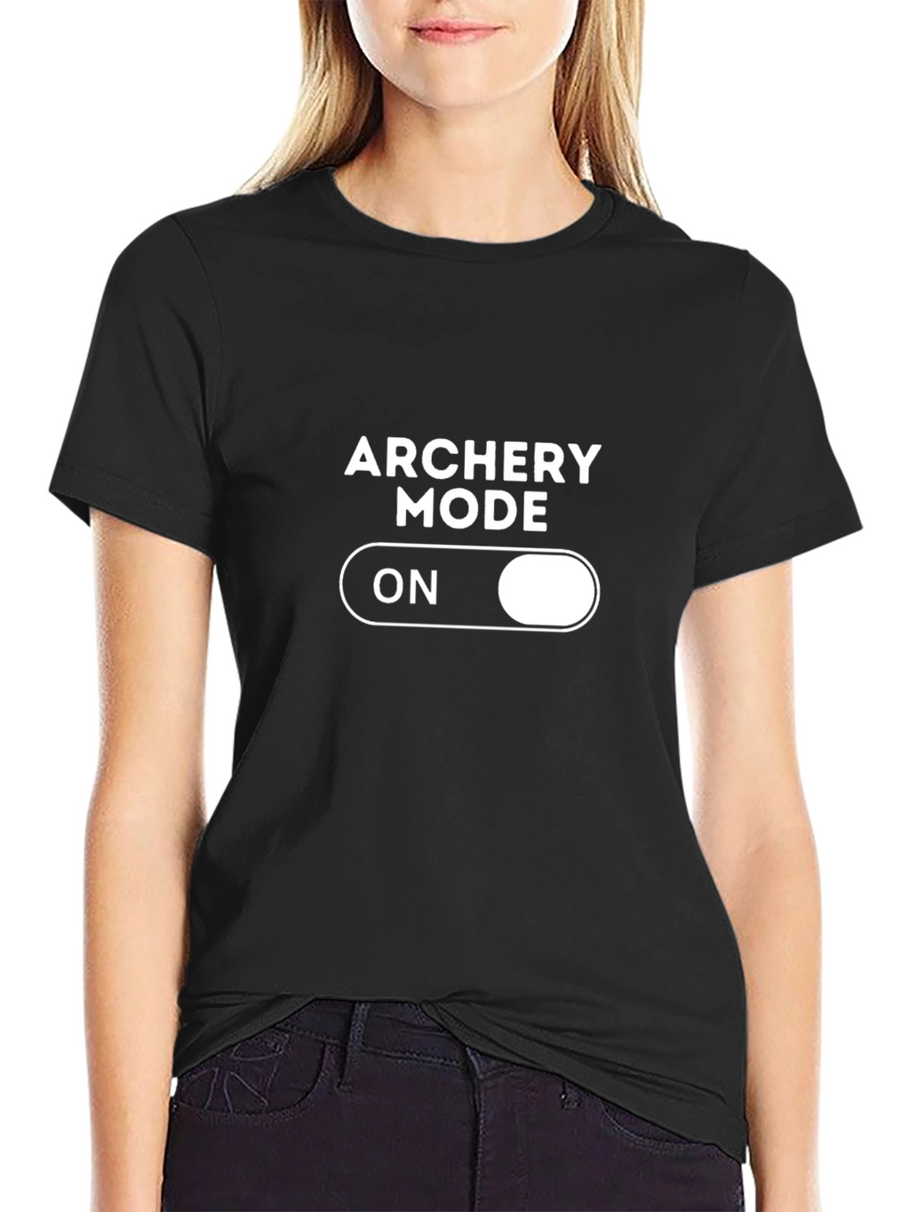 Archery Mode ON T-Shirt - Black Graphic Tee