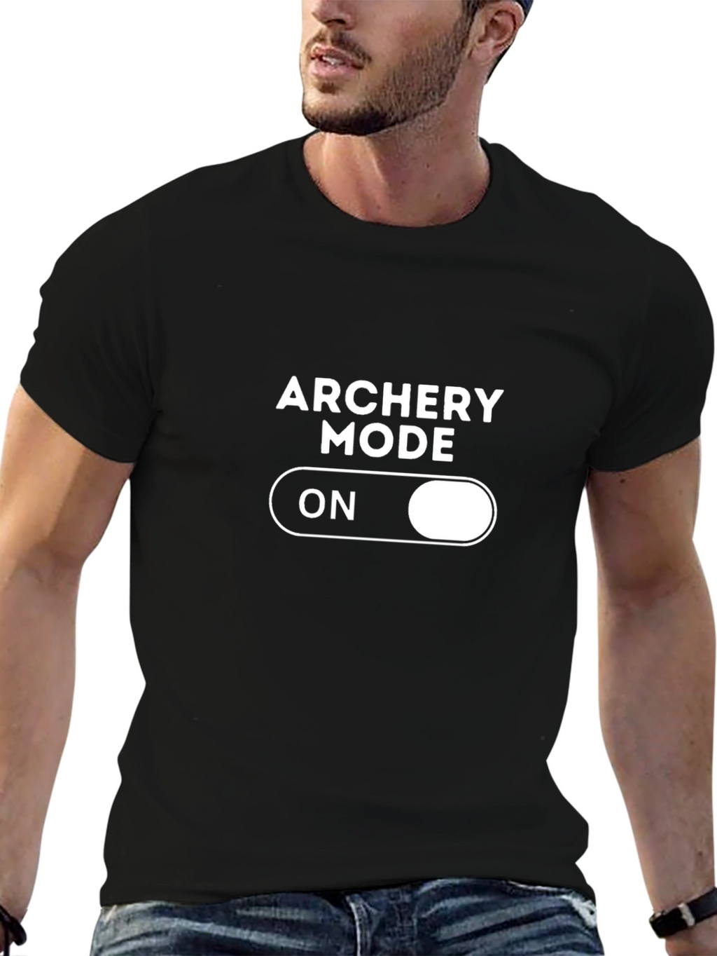 Archery Mode ON T-Shirt - Black Graphic Tee