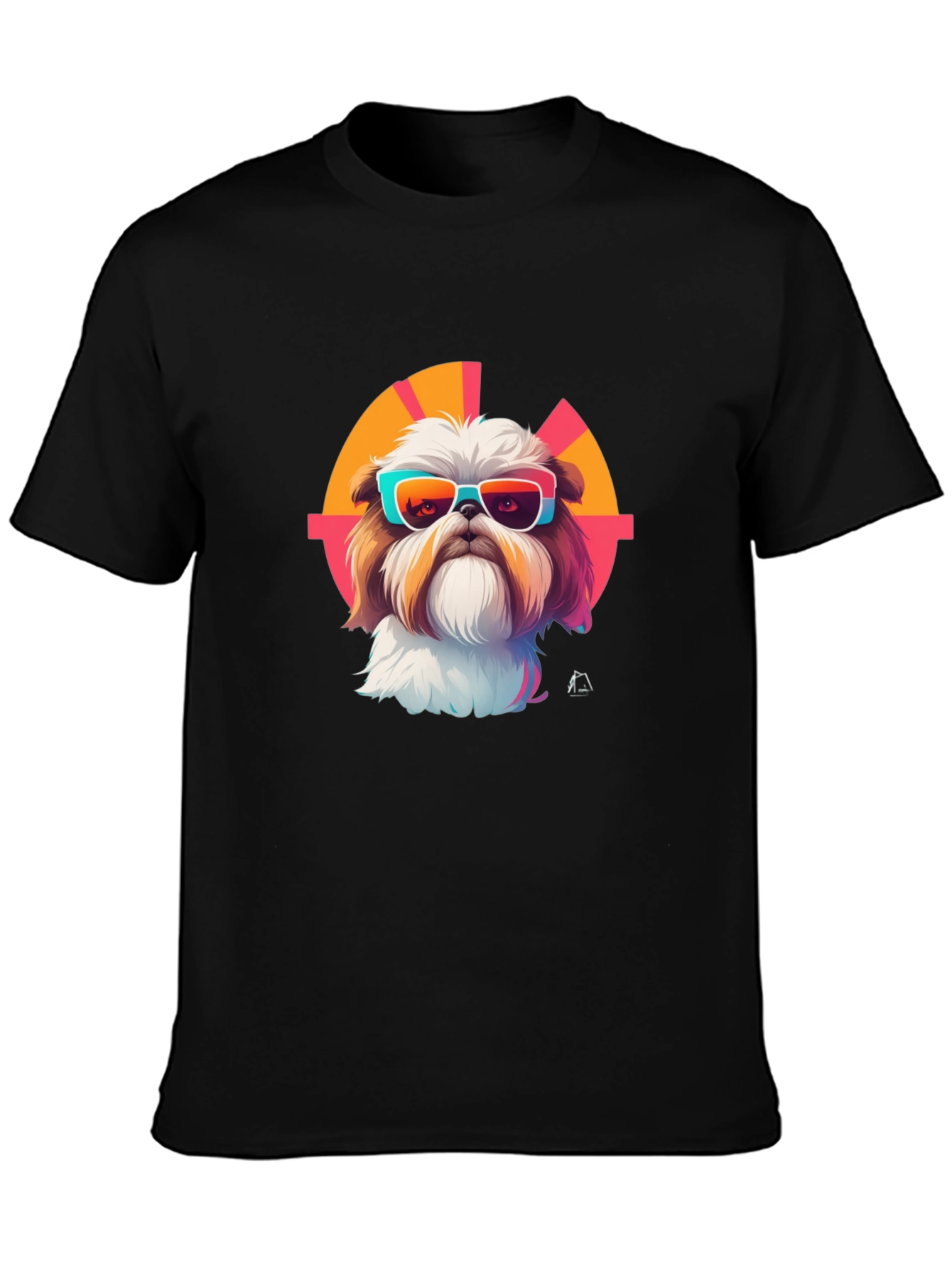 Cool Dog Graphic Tee - Trendy Shih Tzu Design