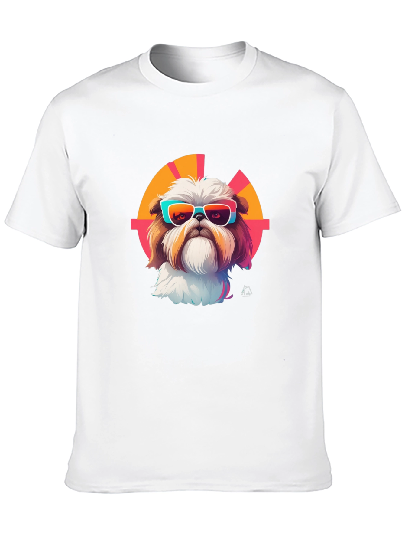 Cool Dog Graphic Tee - Trendy Shih Tzu Design