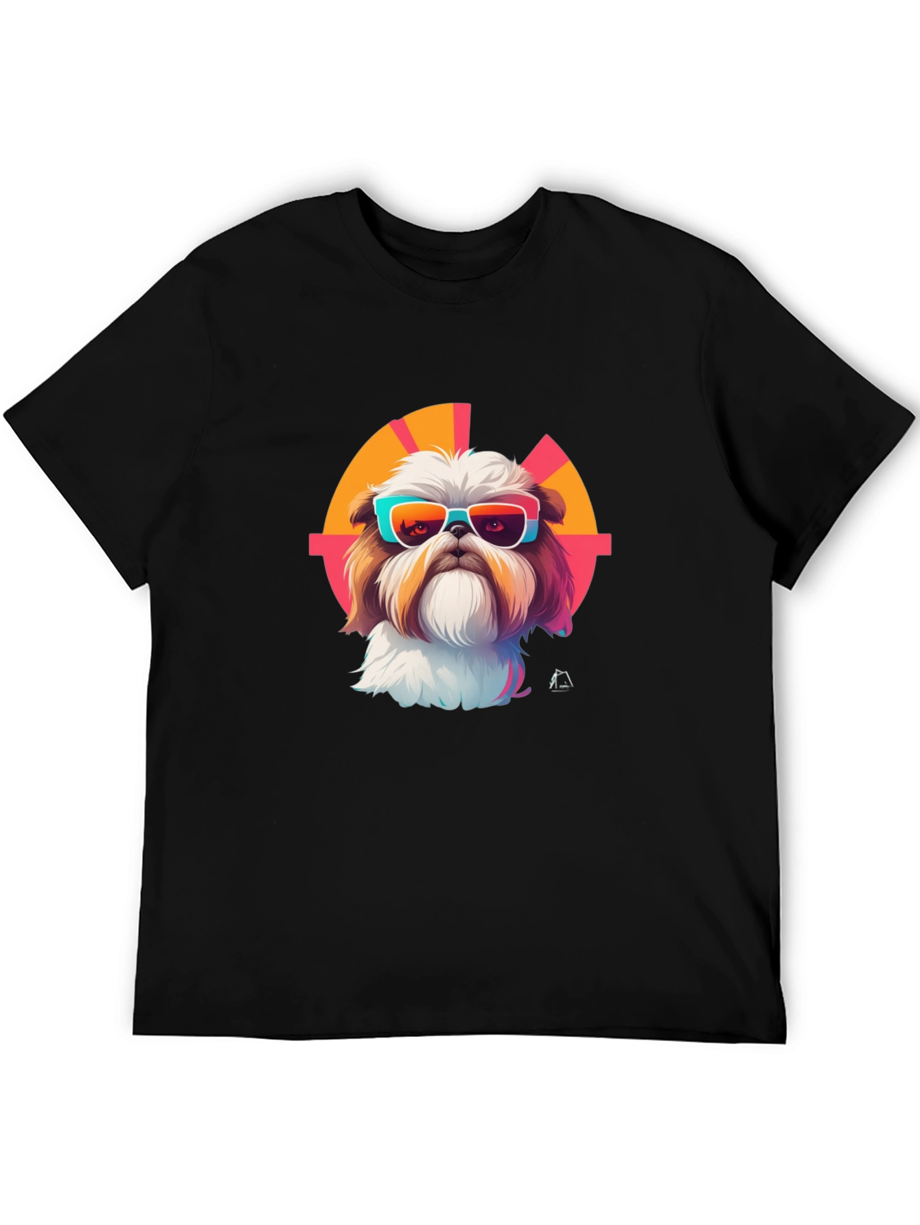Cool Dog Graphic Tee - Trendy Shih Tzu Design