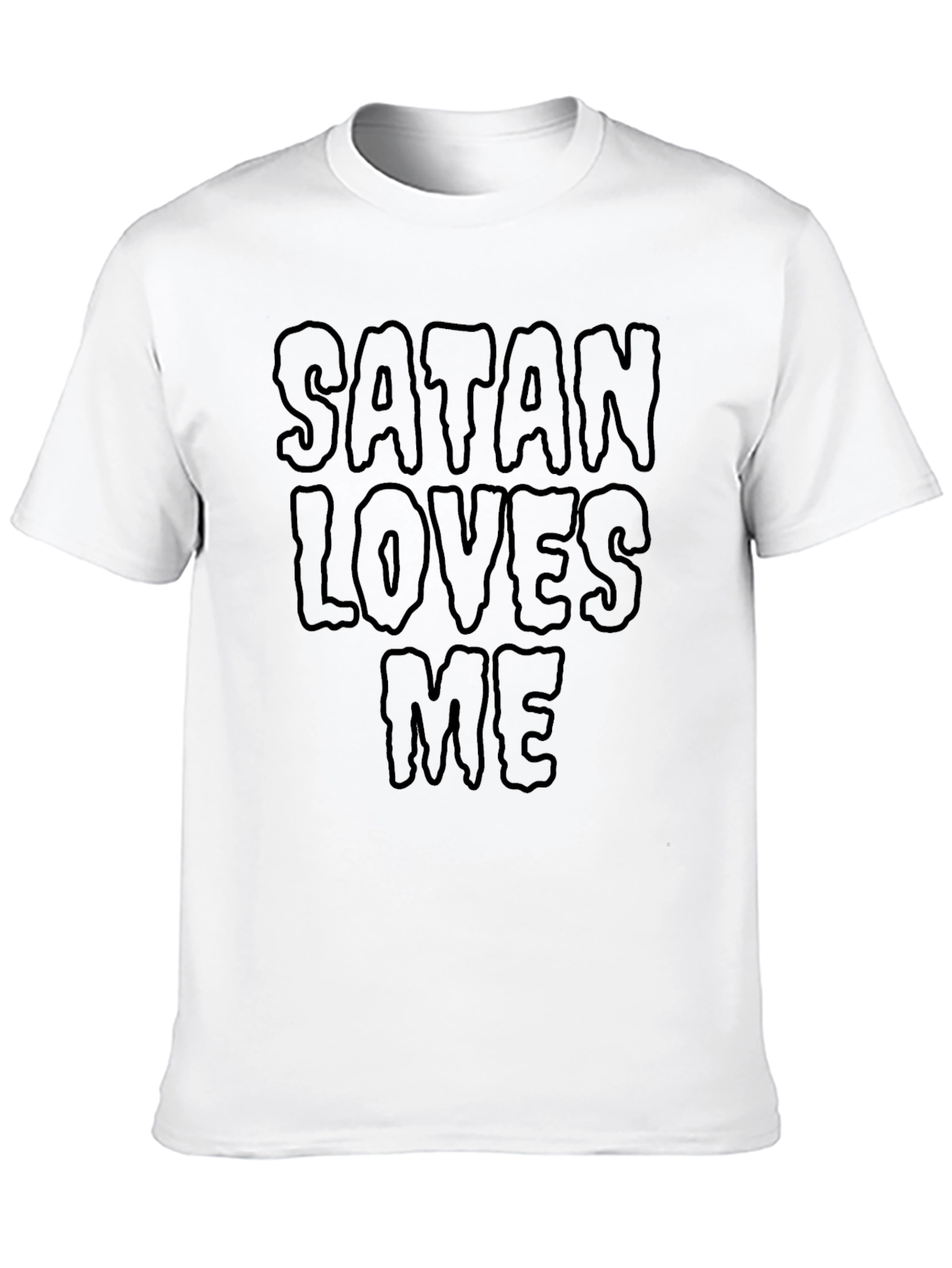 Satan Loves Me Graphic Tee - Black T-Shirt