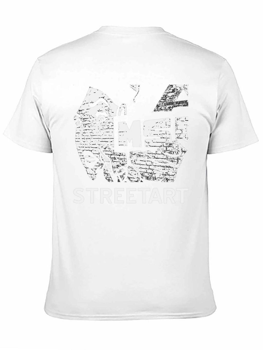 Street Art Graphic Print Black T-Shirt