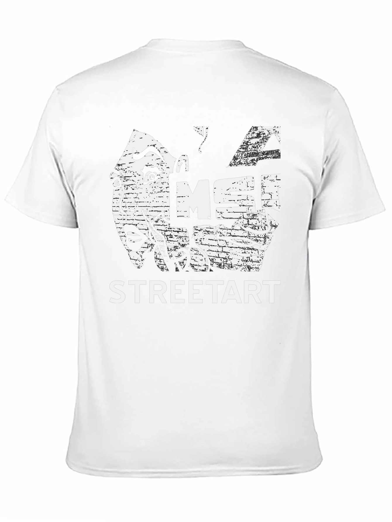Street Art Graphic Print Black T-Shirt