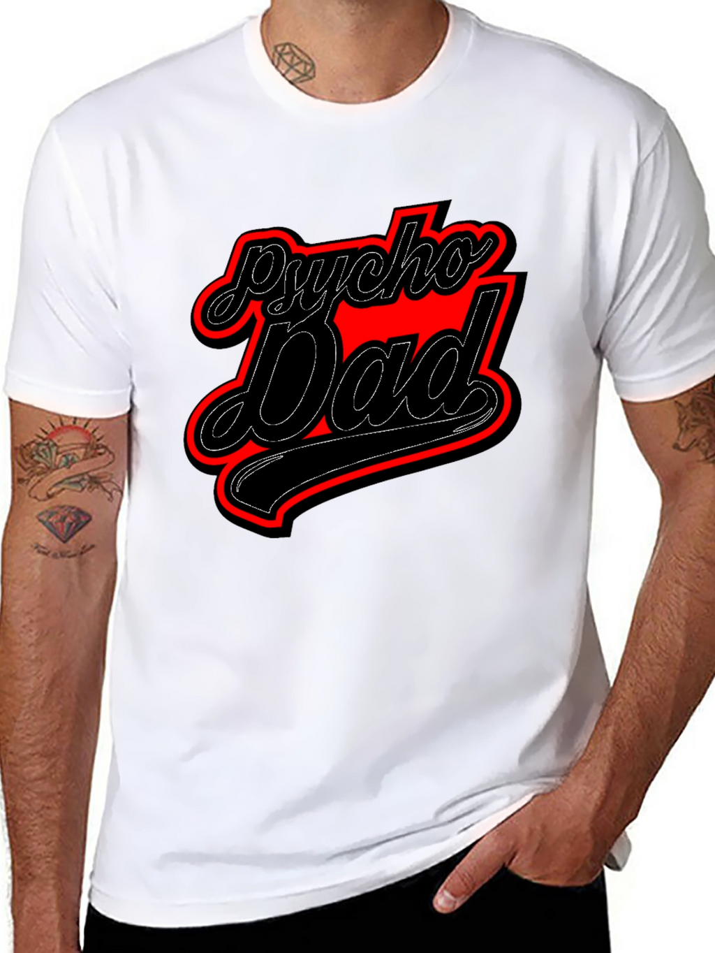 Psycho Dad Graphic Tee - Funny Mens T-Shirt