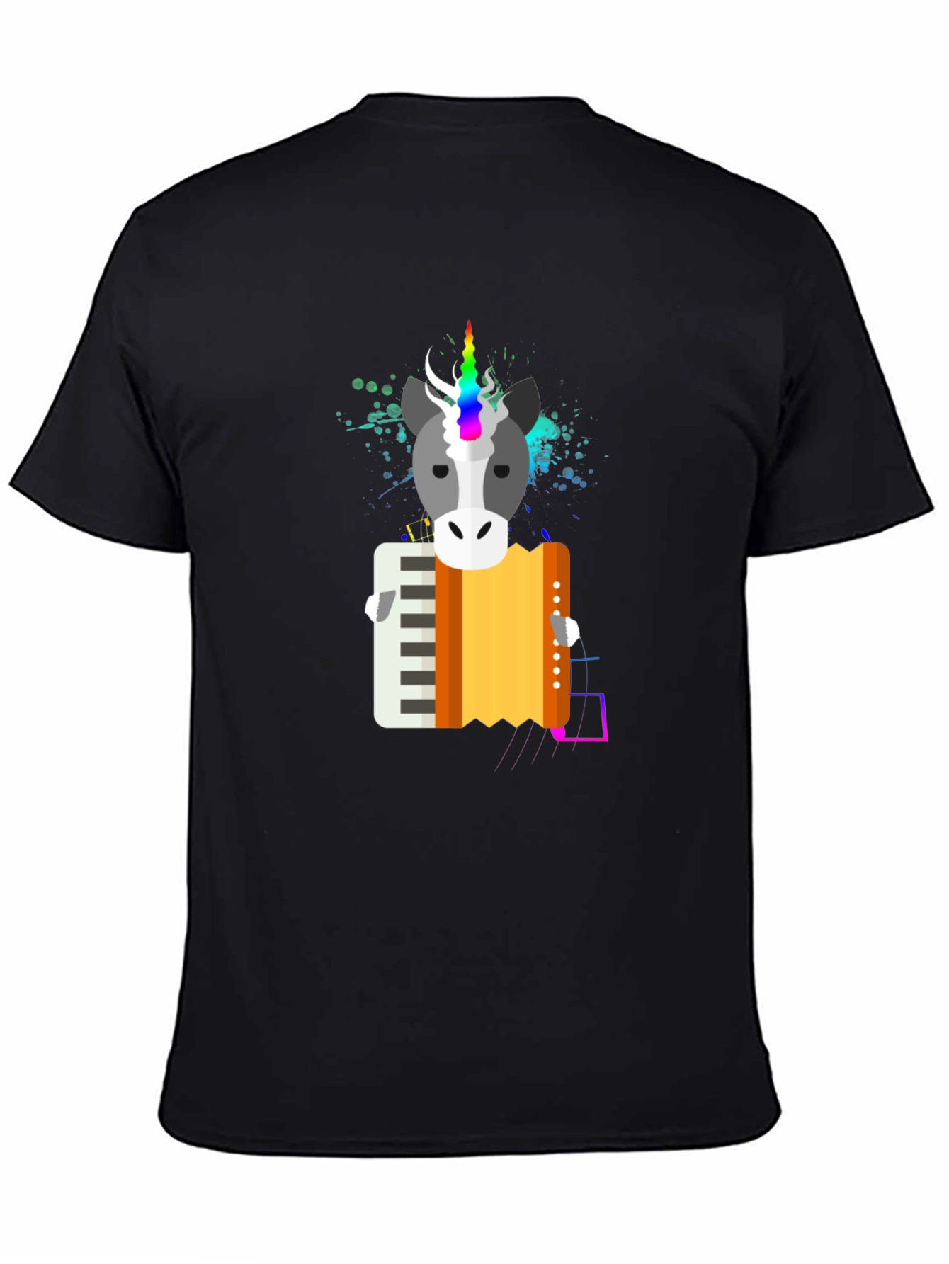 Unicorn Accordion T-Shirt - Musical Fantasy Tee