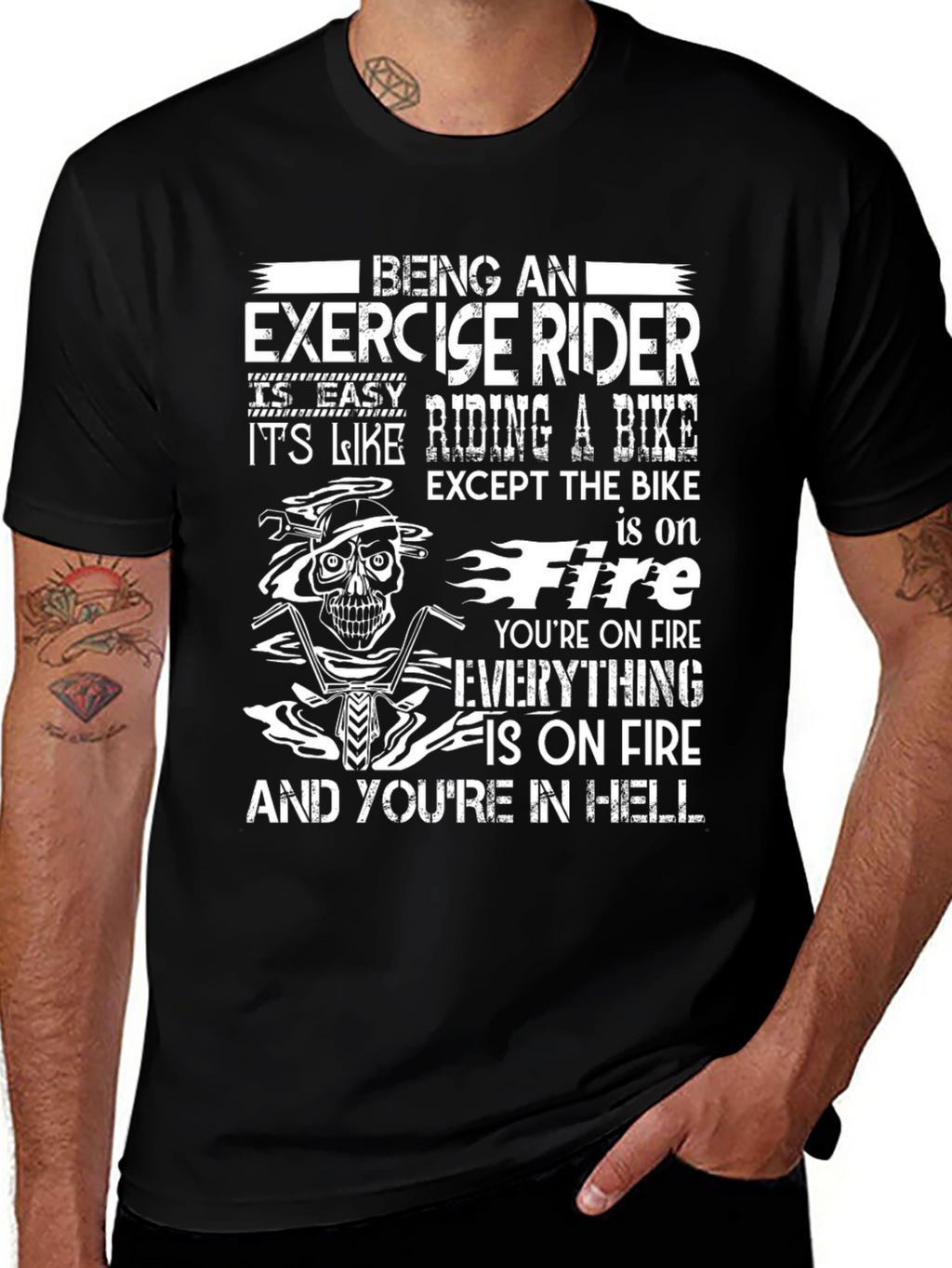 Exercise Rider T-Shirt - Hell on Fire