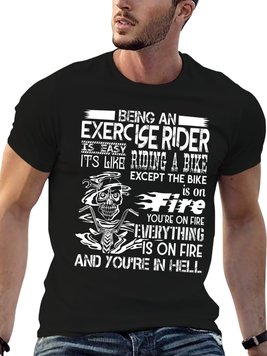 Exercise Rider T-Shirt - Hell on Fire