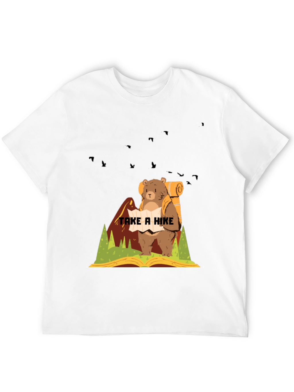 Hiking Bear Graphic T-Shirt - Adventure Ready!