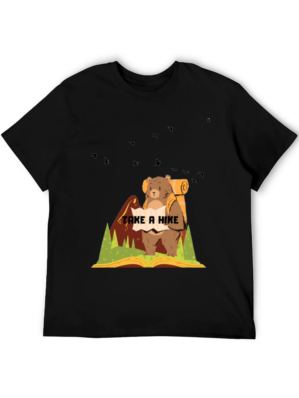 Hiking Bear Graphic T-Shirt - Adventure Ready!