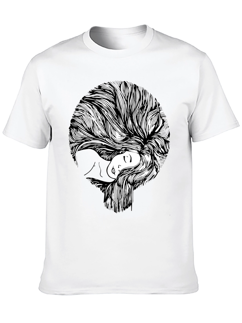 Abstract Woman Graphic Print T-Shirt