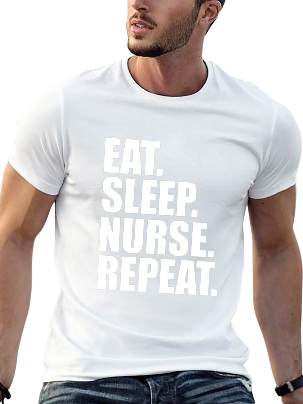 Eat Sleep Nurse Repeat Black T-Shirt