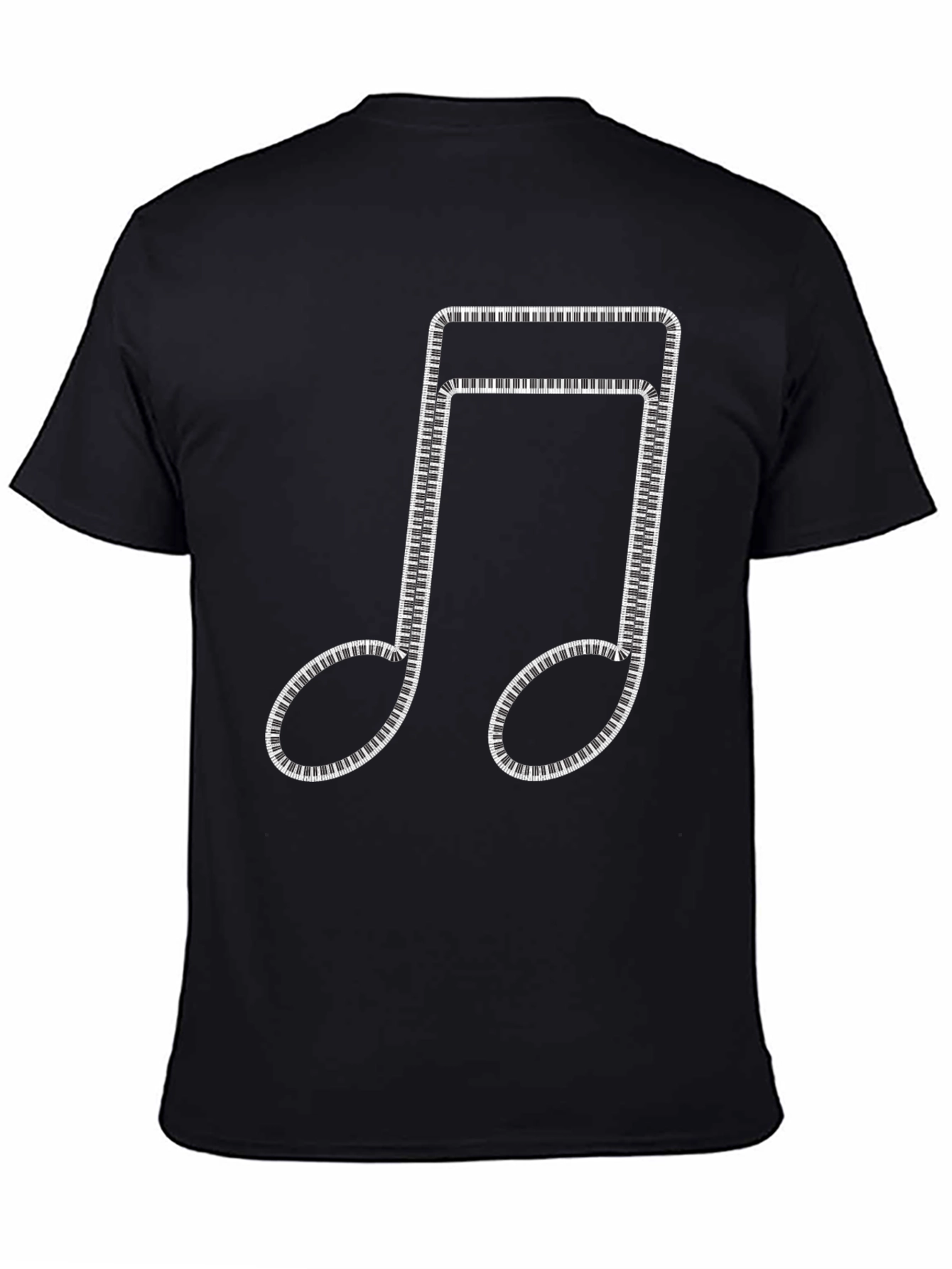 Musical Note Piano Keys Black T-Shirt