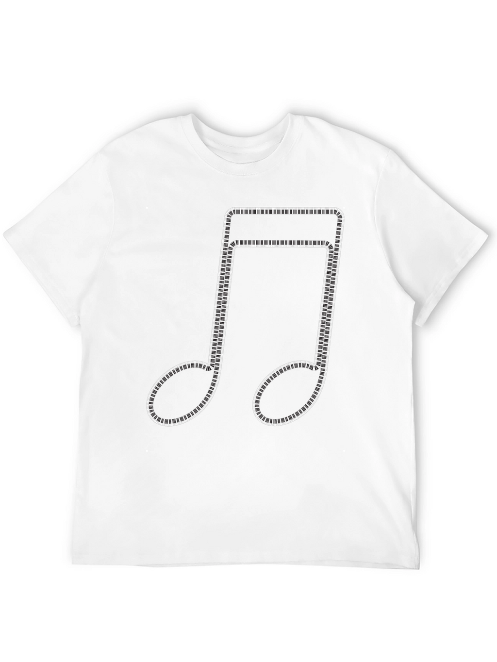Musical Note Piano Keys Black T-Shirt