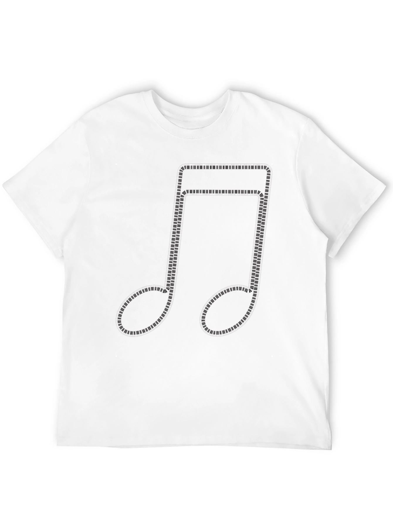 Musical Note Piano Keys Black T-Shirt