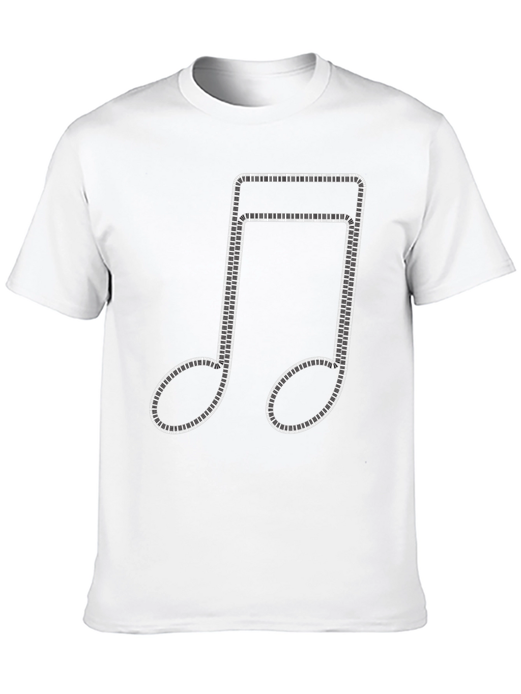 Musical Note Piano Keys Black T-Shirt