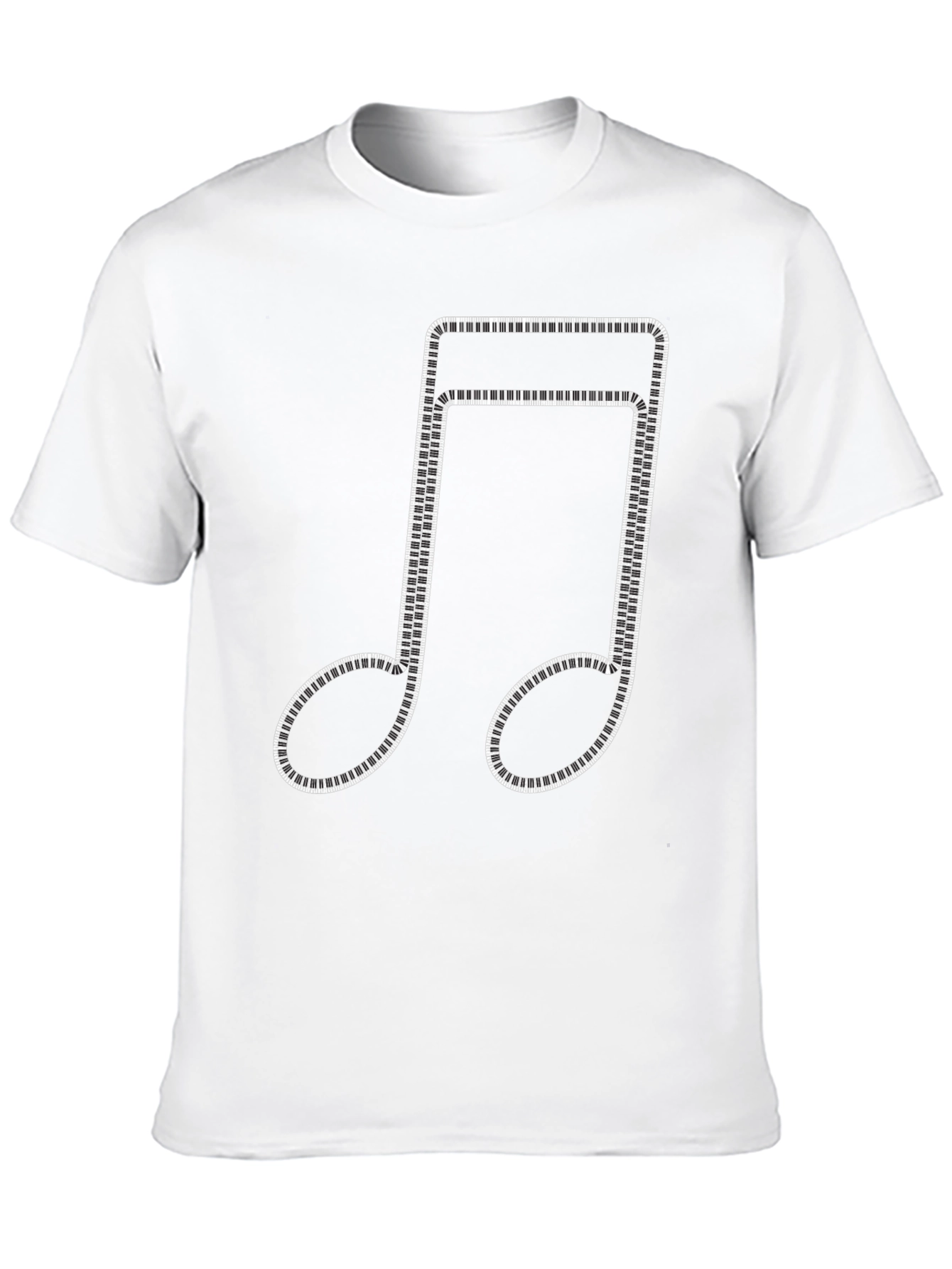 Musical Note Piano Keys Black T-Shirt