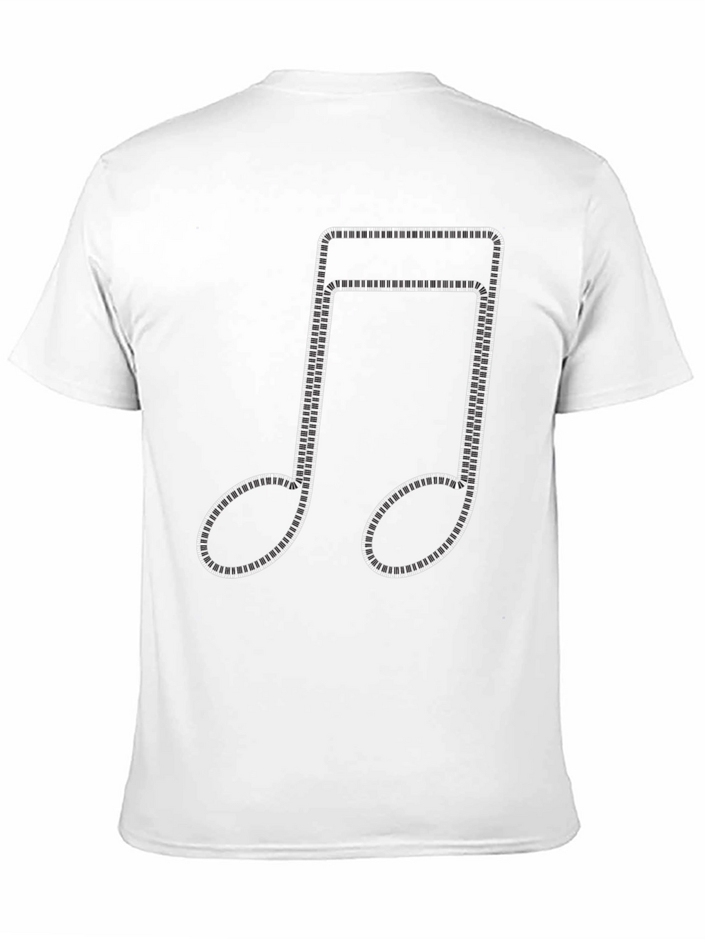 Musical Note Piano Keys Black T-Shirt