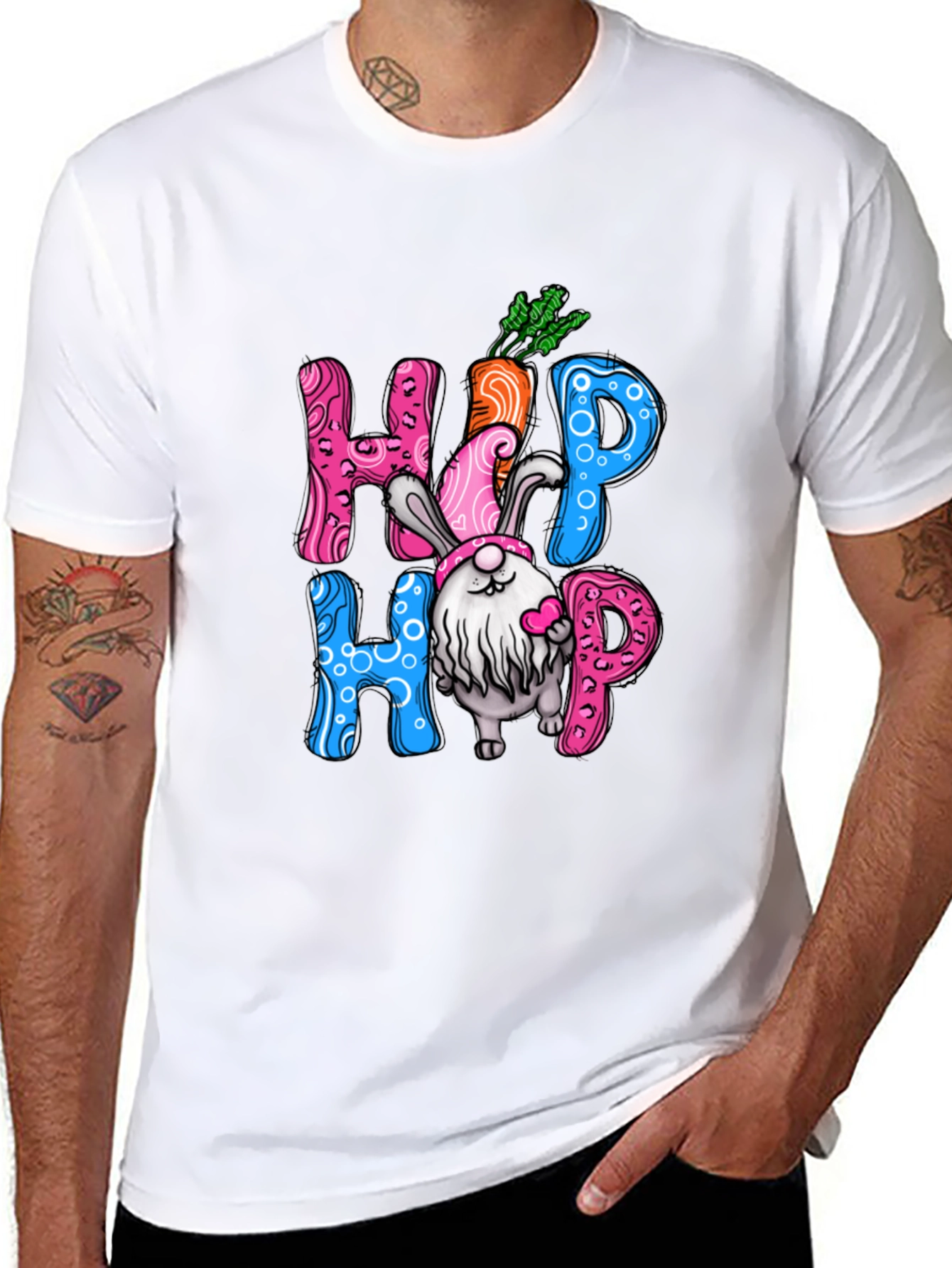 Hip Hop Easter Bunny Gnome T-Shirt