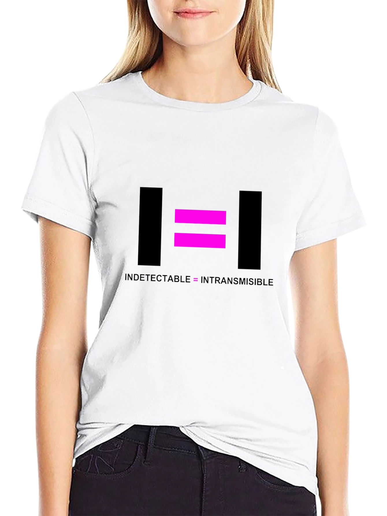 Undetectable = Untransmissible Black T-Shirt