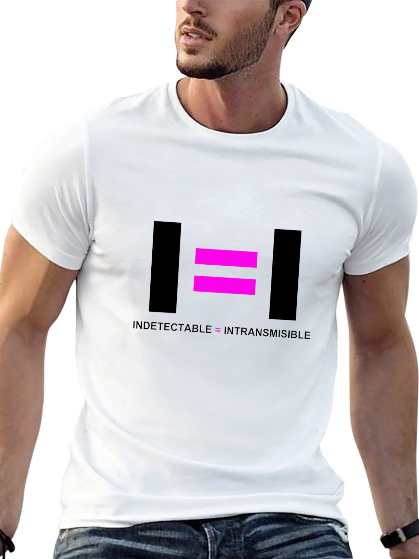 Undetectable = Untransmissible Black T-Shirt