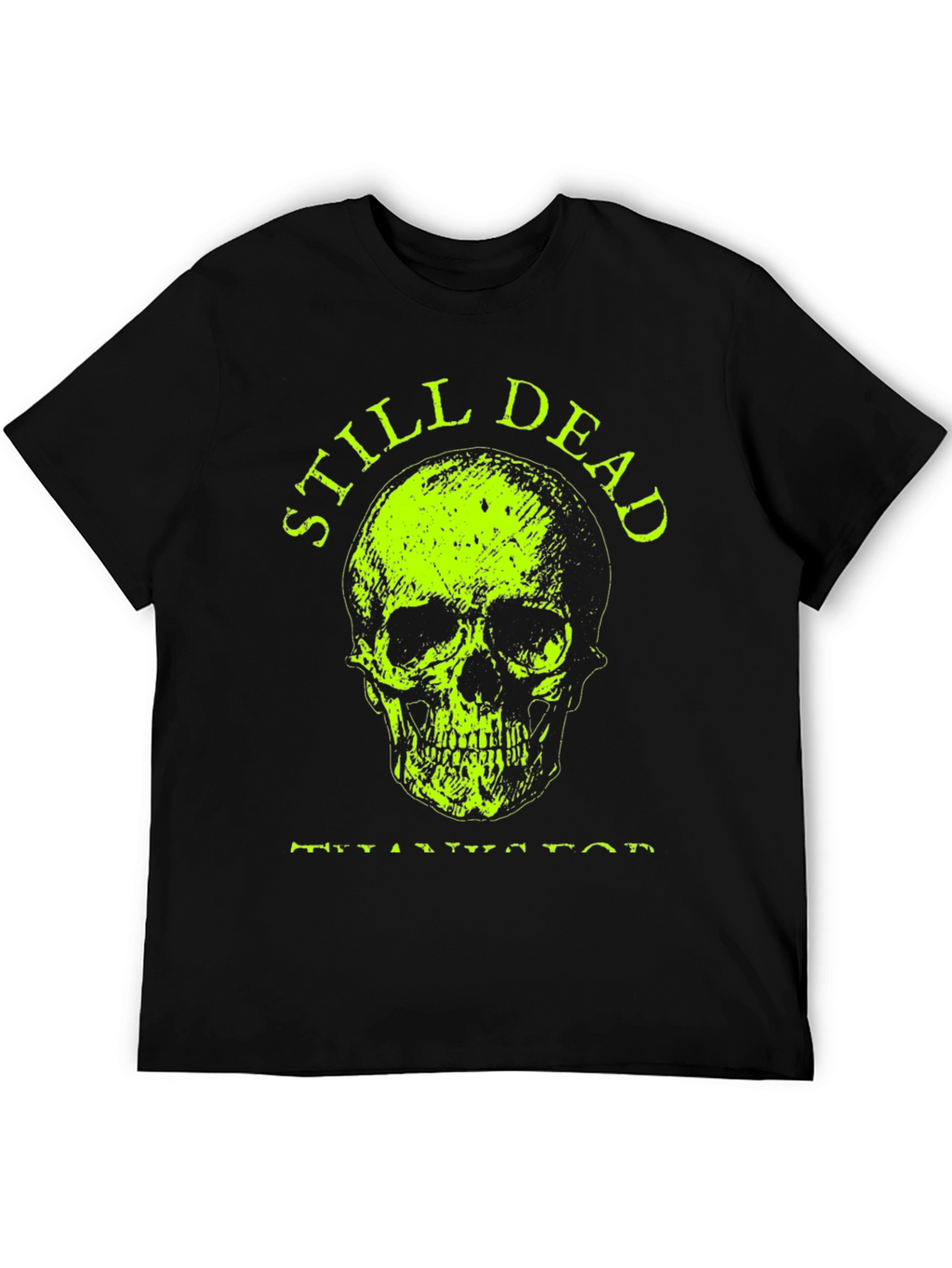 Still Dead Skull Graphic T-Shirt - Black