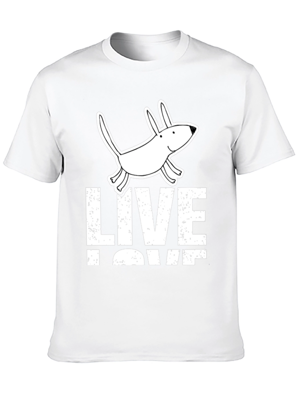 Live Love Pup Graphic Tee - Black Cotton Shirt