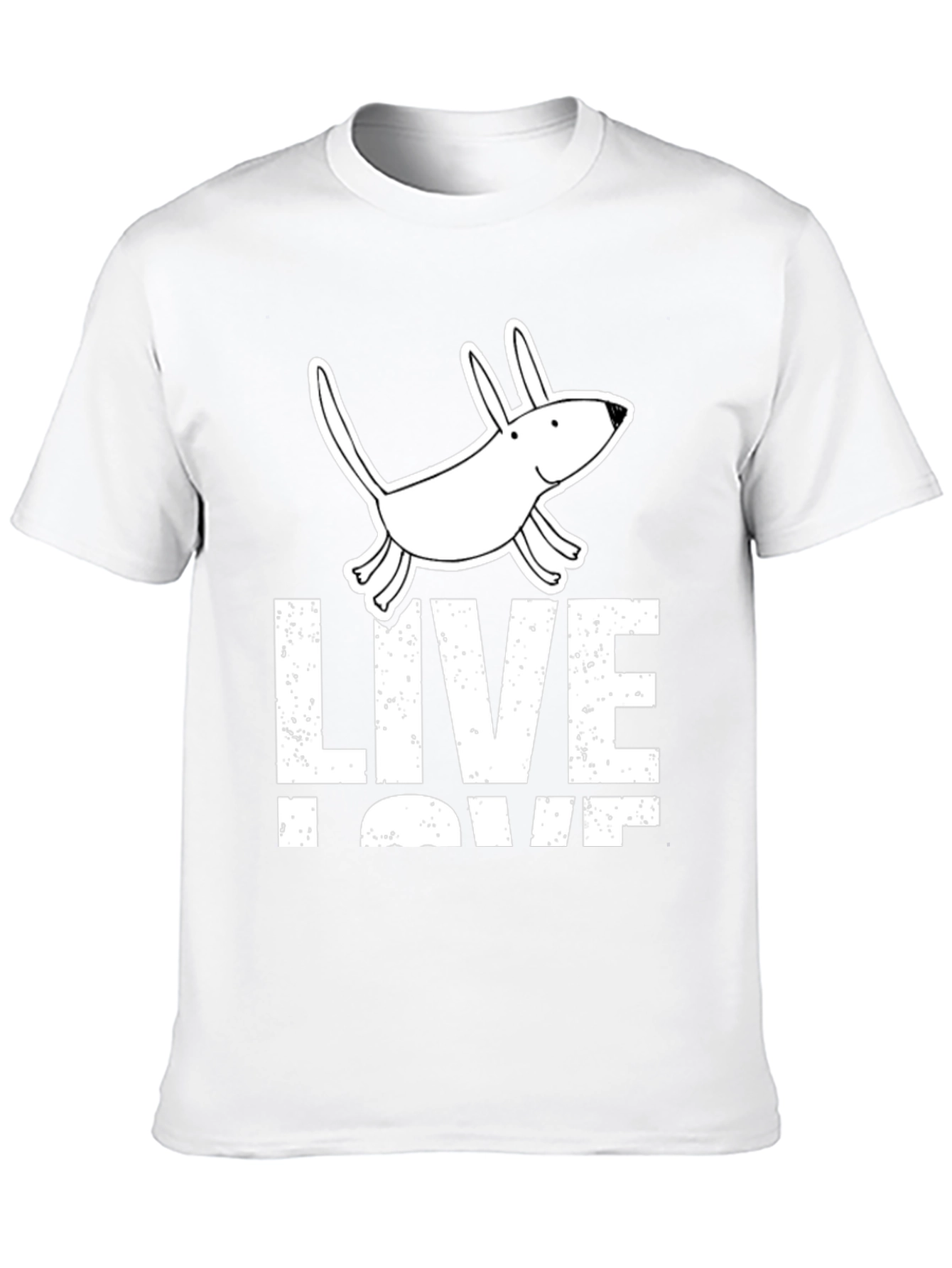 Live Love Pup Graphic Tee - Black Cotton Shirt
