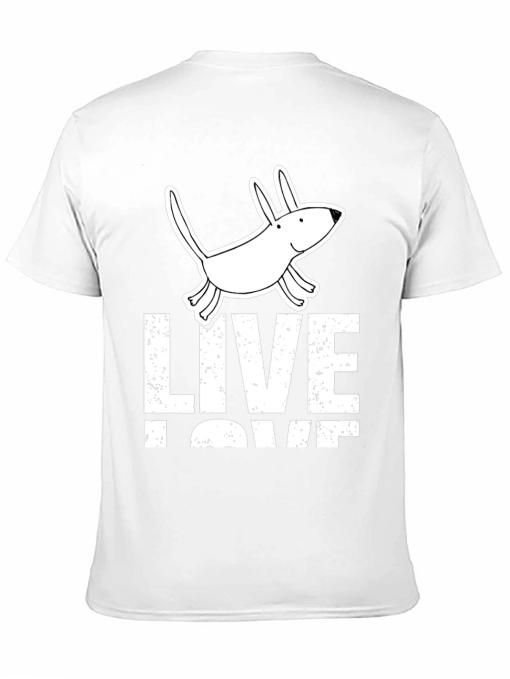 Live Love Pup Graphic Tee - Black Cotton Shirt