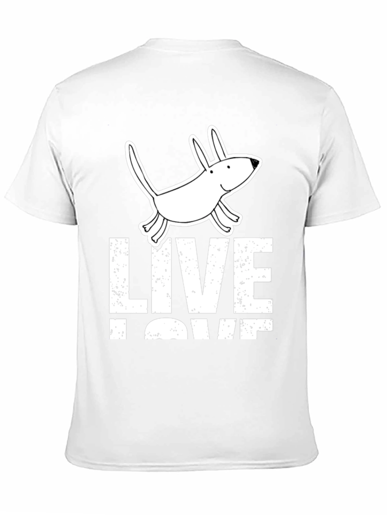 Live Love Pup Graphic Tee - Black Cotton Shirt