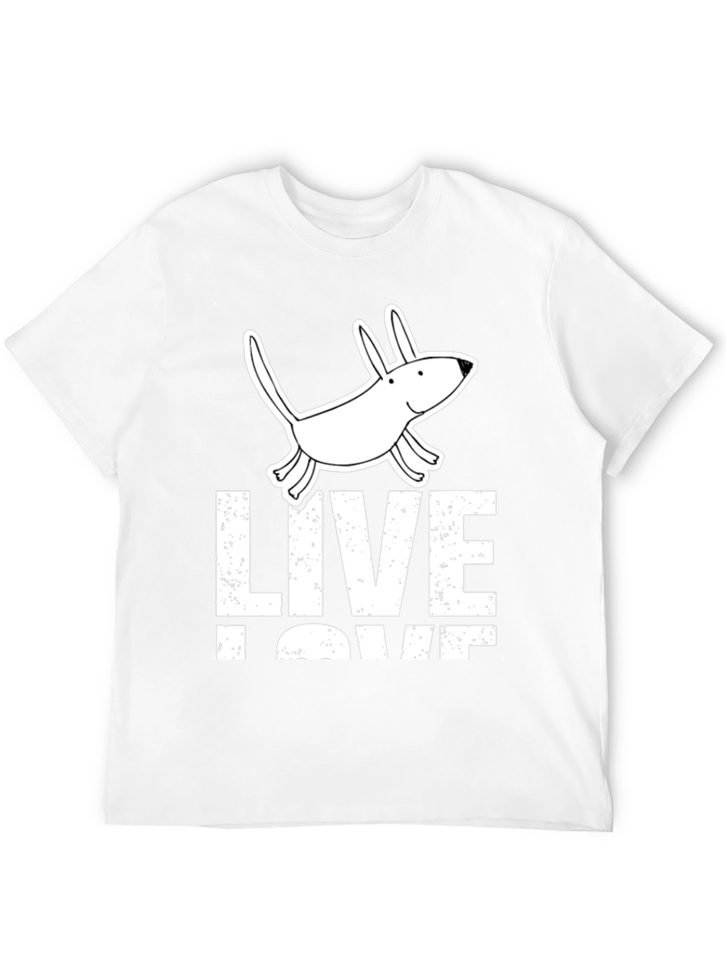 Live Love Pup Graphic Tee - Black Cotton Shirt