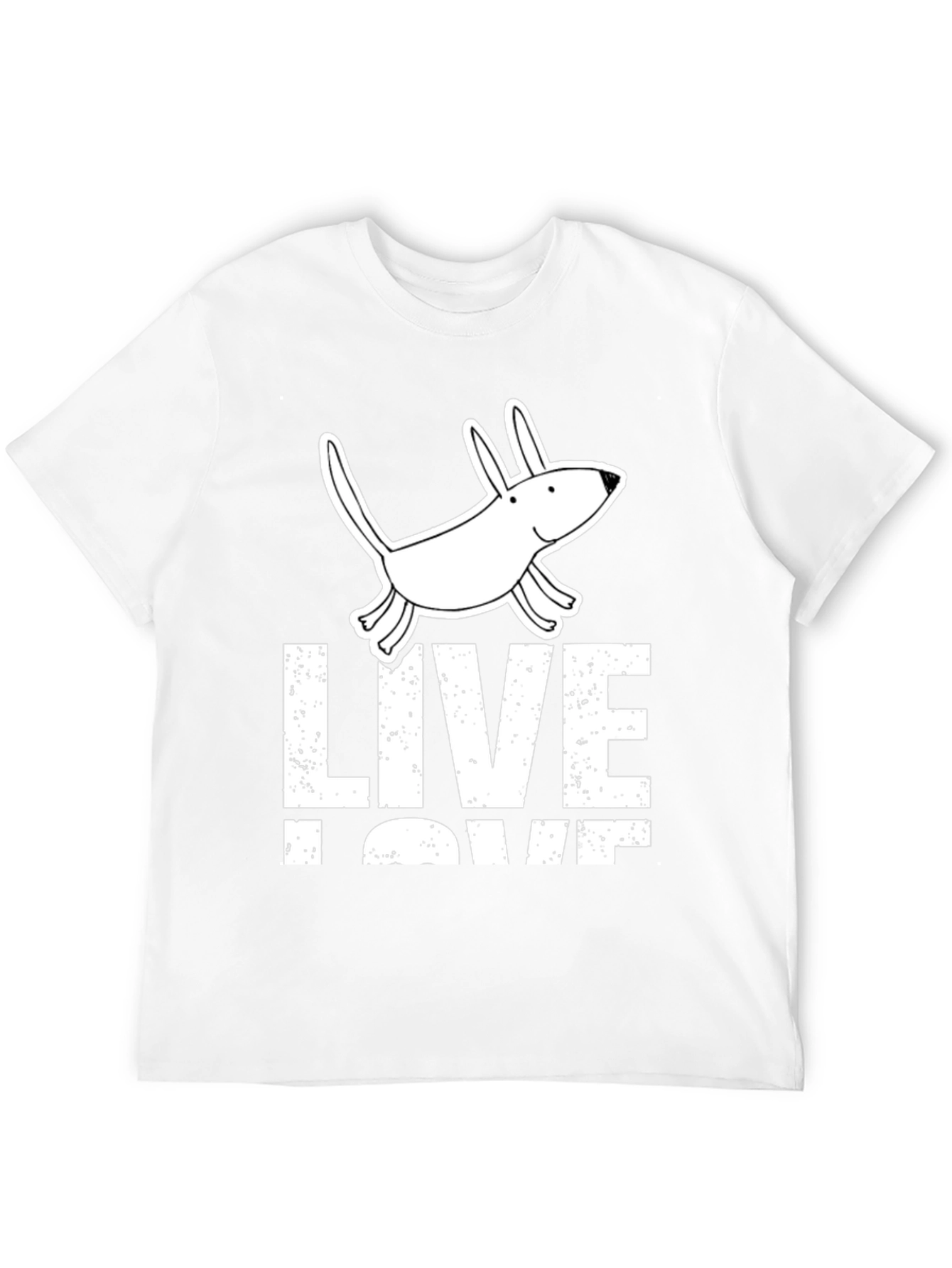 Live Love Pup Graphic Tee - Black Cotton Shirt