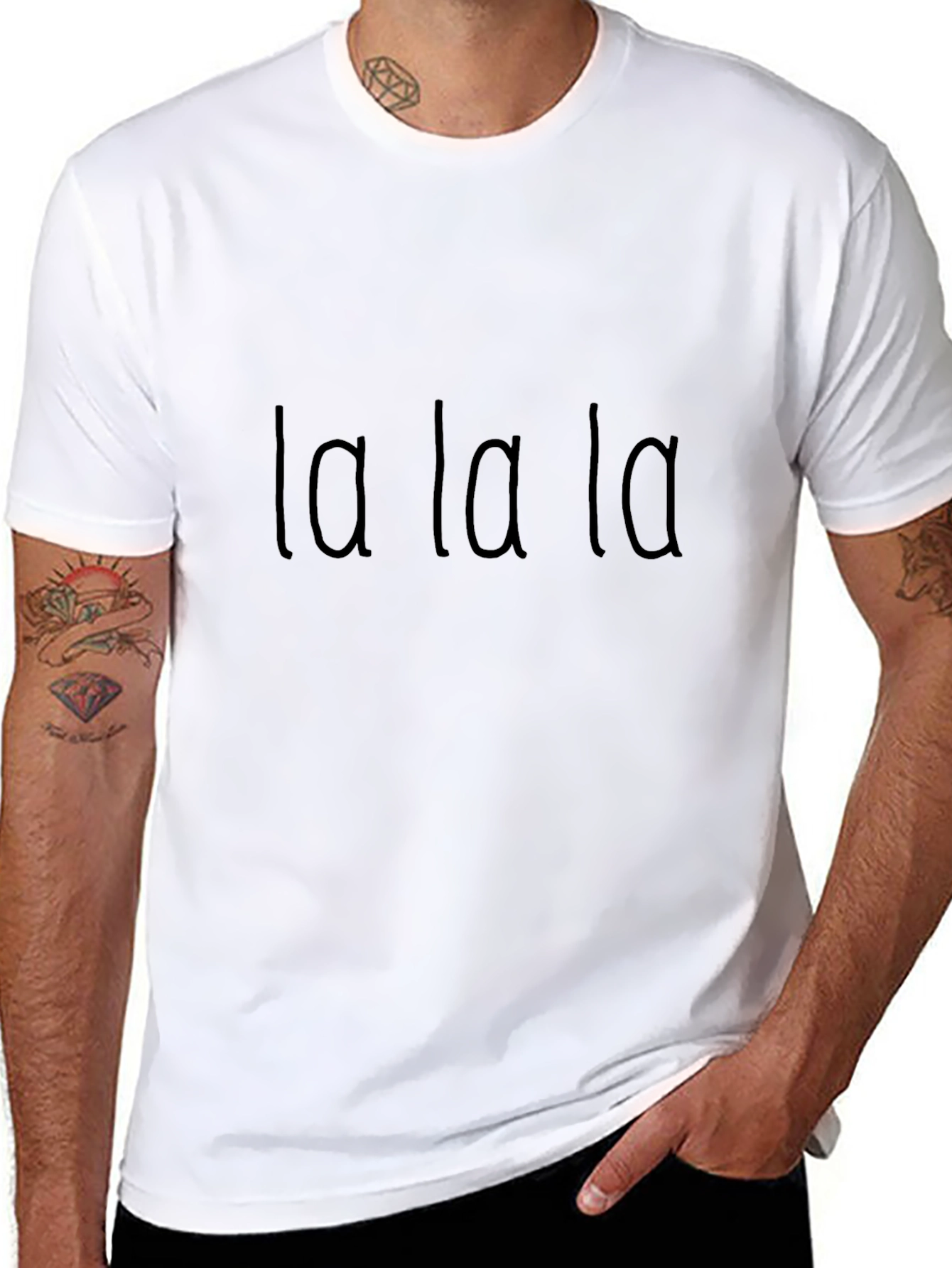 La La La Graphic Tee - Mens Black T-Shirt