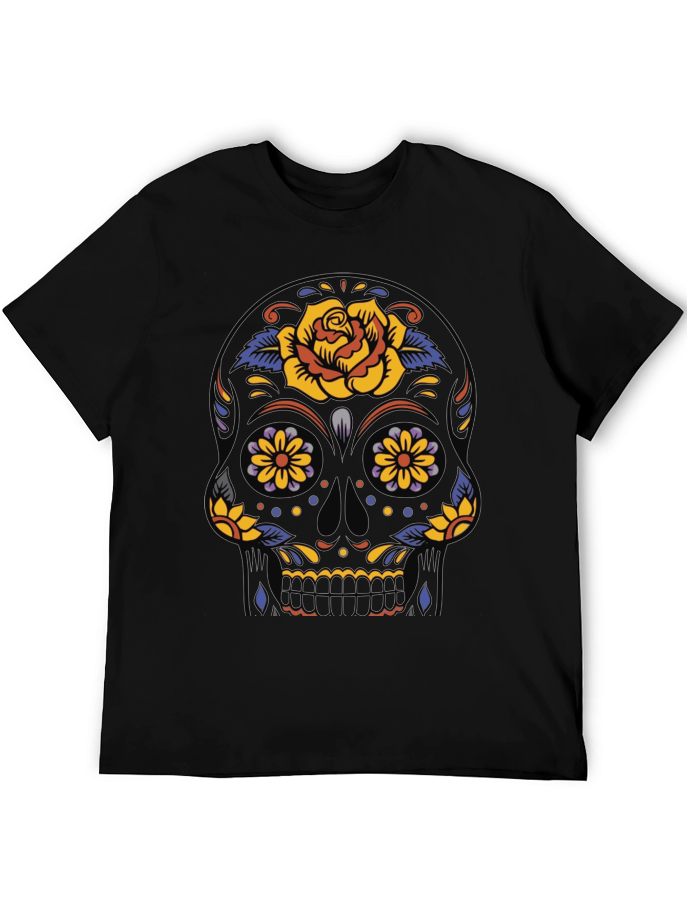 Sugar Skull Graphic Tee - Day of the Dead Style