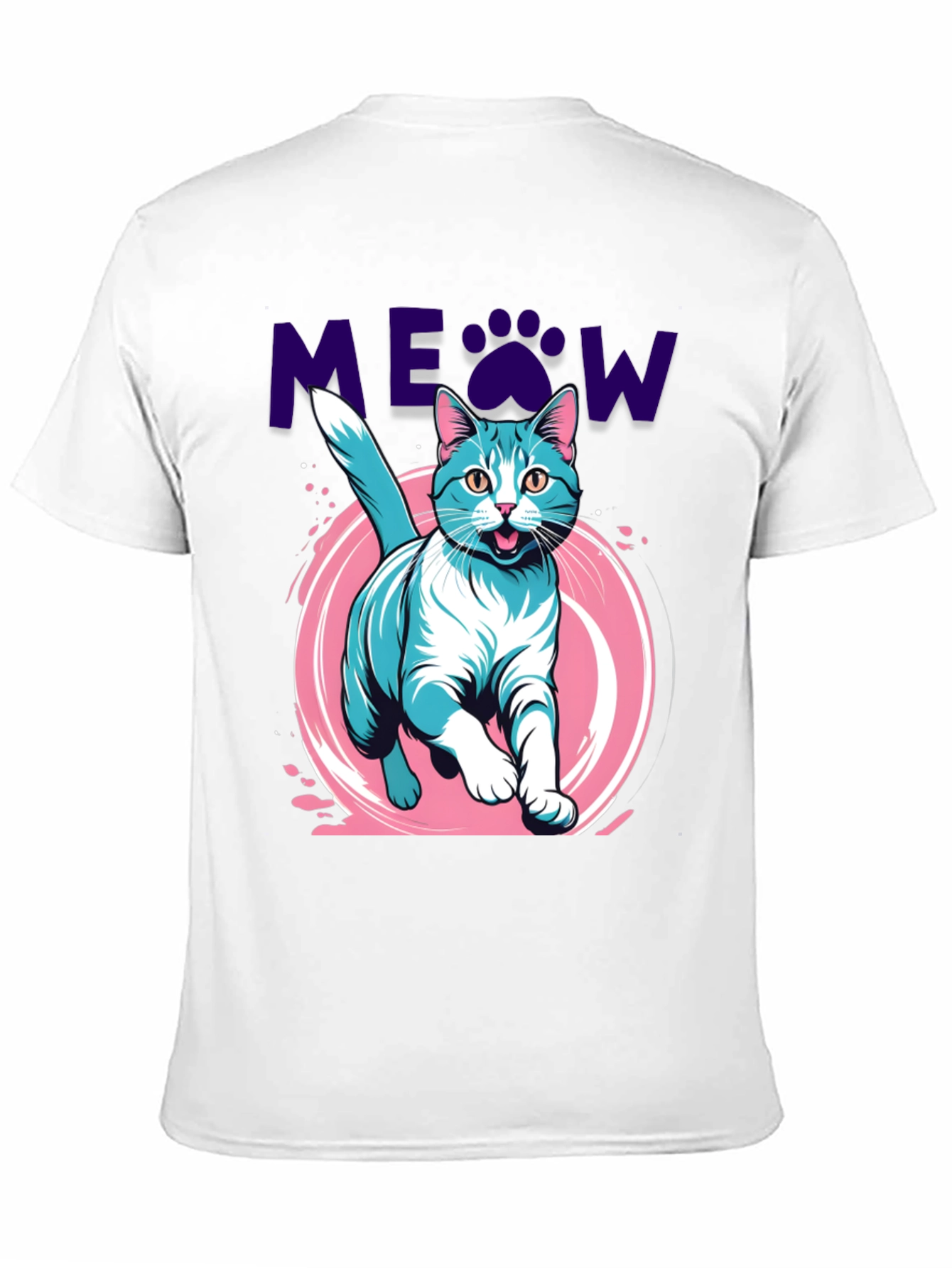 Meow Cat Graphic Tee - Cute Pet Lover Shirt