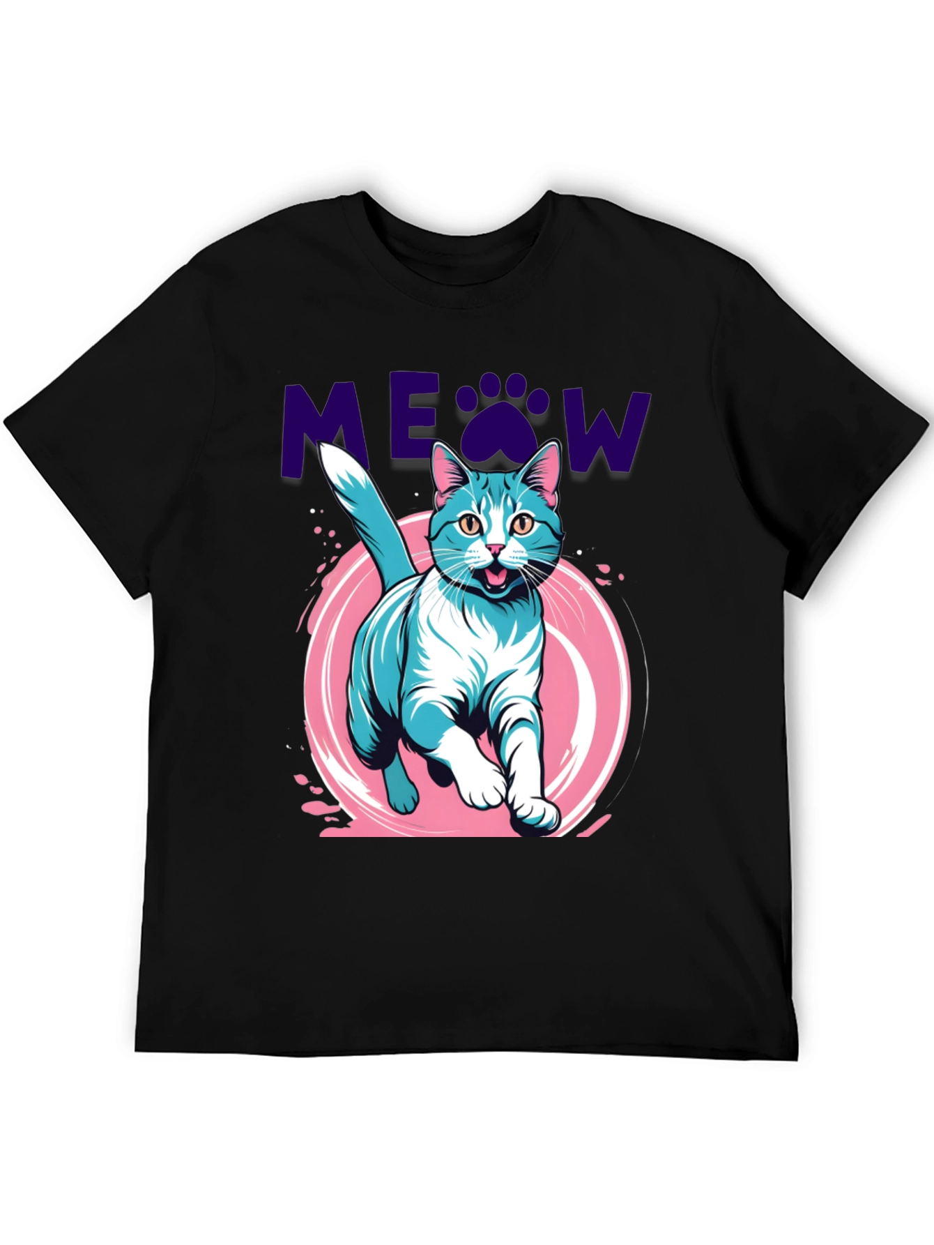 Meow Cat Graphic Tee - Cute Pet Lover Shirt