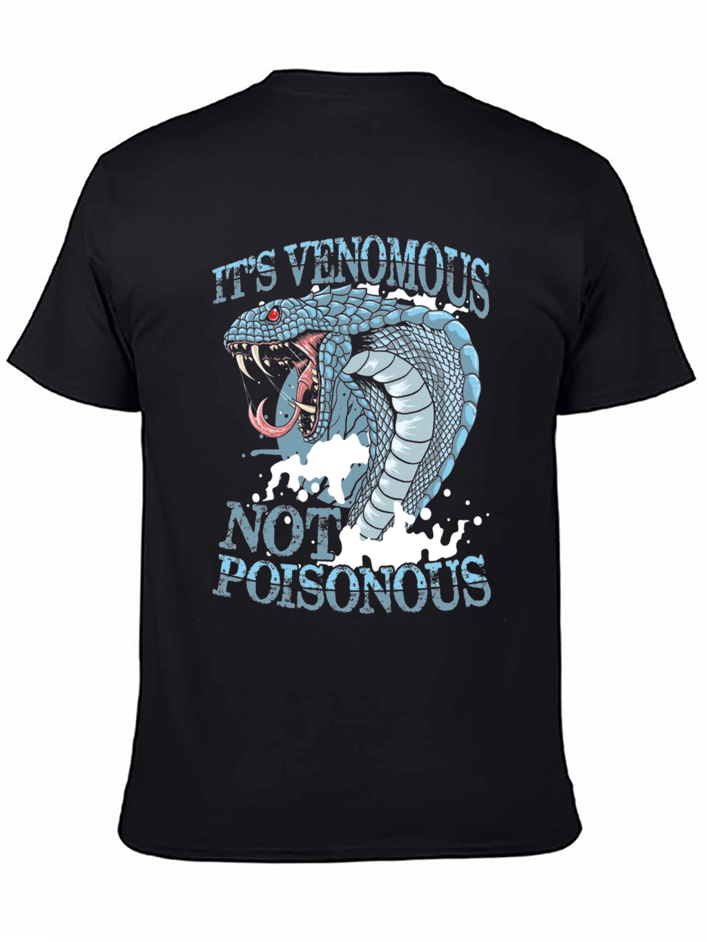 Venomous Snake Graphic T-Shirt - Black