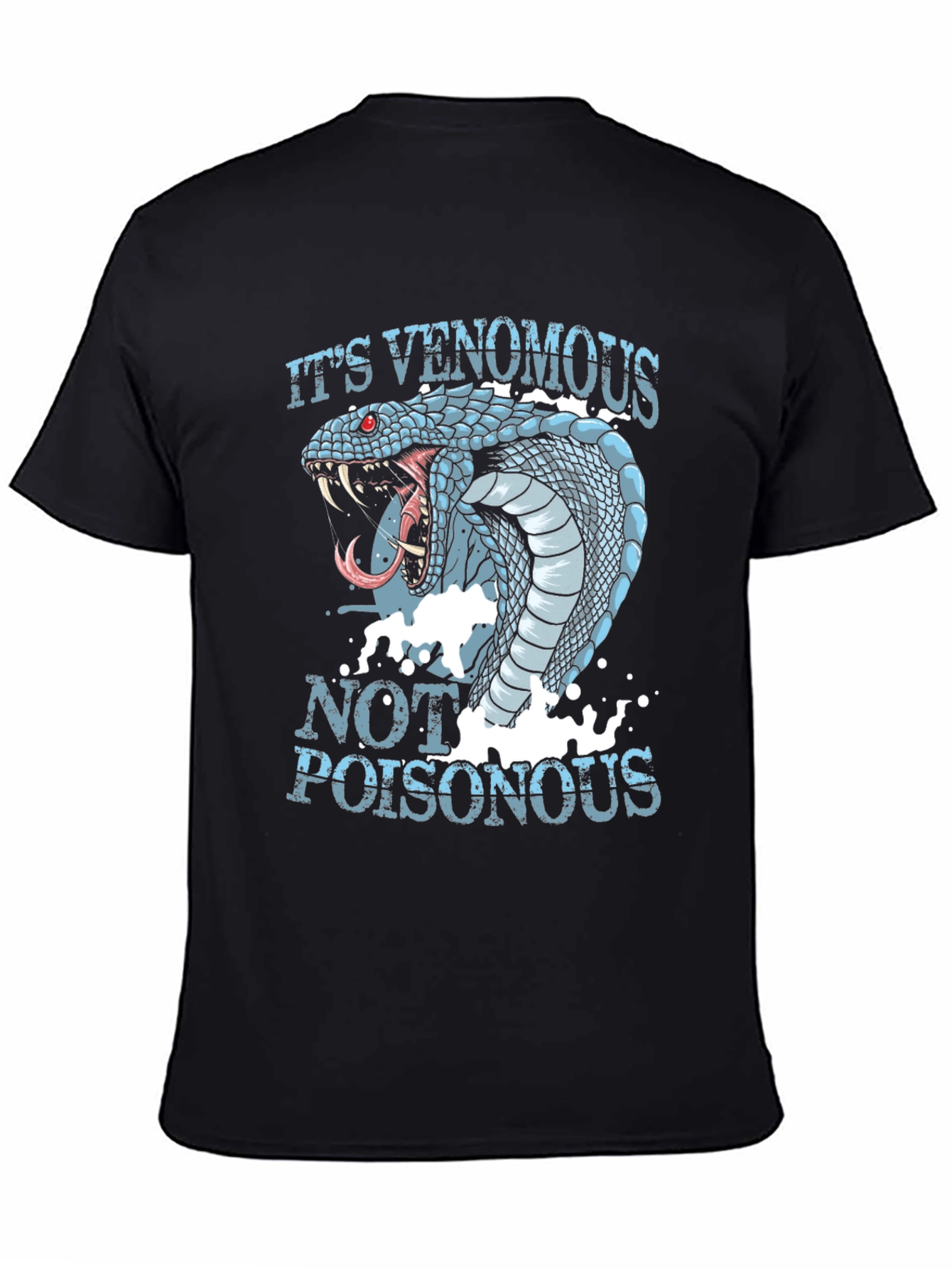 Venomous Snake Graphic T-Shirt - Black
