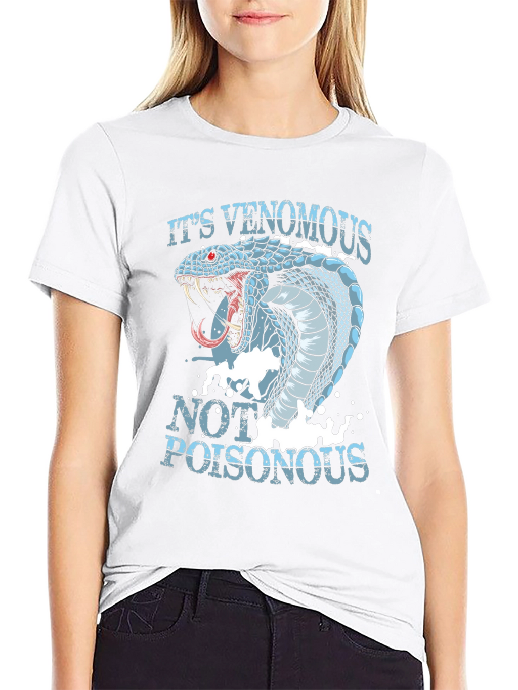 Venomous Snake Graphic T-Shirt - Black