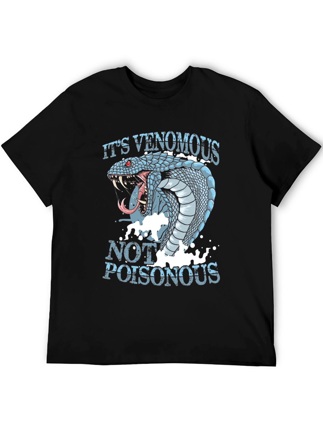 Venomous Snake Graphic T-Shirt - Black