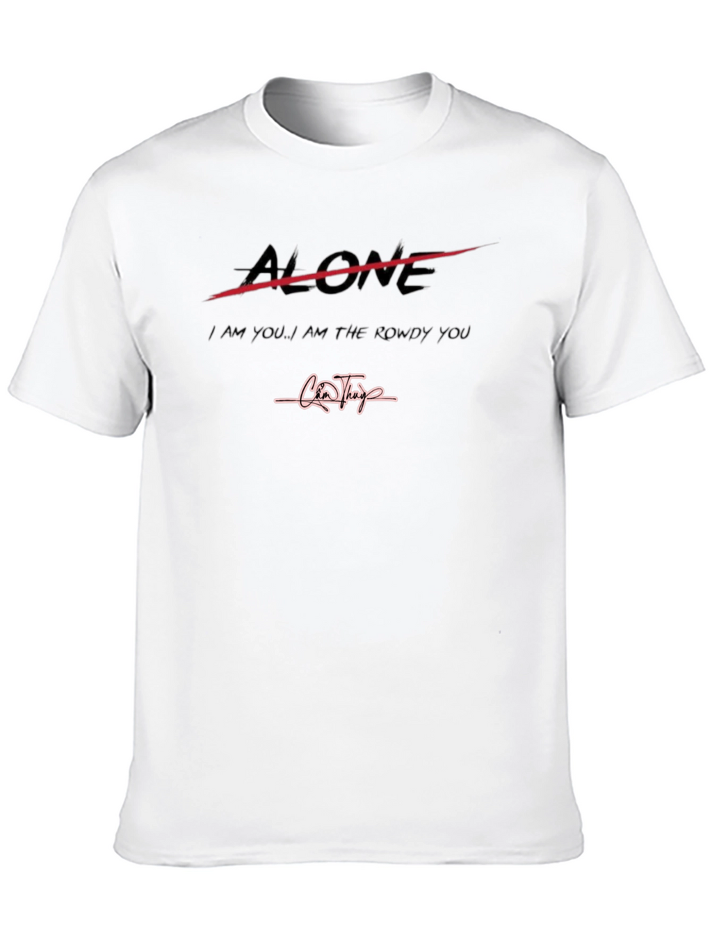 Alone Graphic Print Black T-Shirt